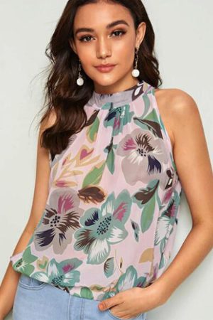 Floral Print Loose Blouse