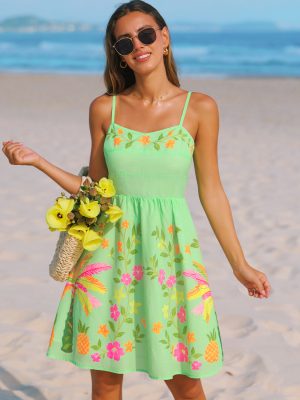 Tropical Print Vacation Sundress